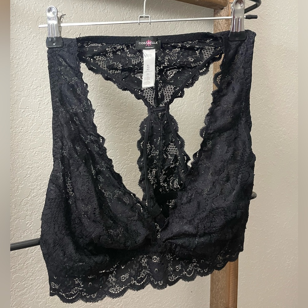 Cosabella Black Razorback Bralette NWOT